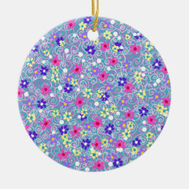 Spring Floral Art Keramikornament