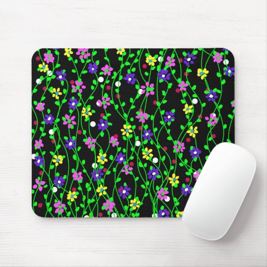 Spring Floral Art Mousepad (Mit Mouse)