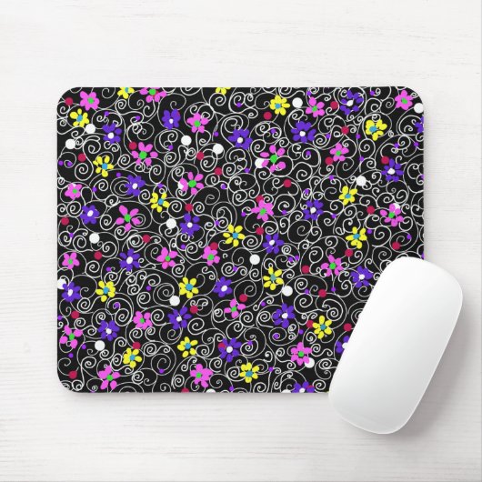 Spring Floral Art Mousepad (Mit Mouse)