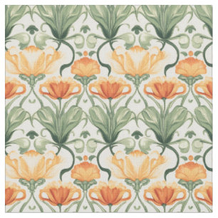 Spring Floral Art Nouveau Stoff
