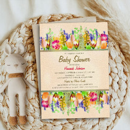 Spring Floral Baby Dusche Einladung