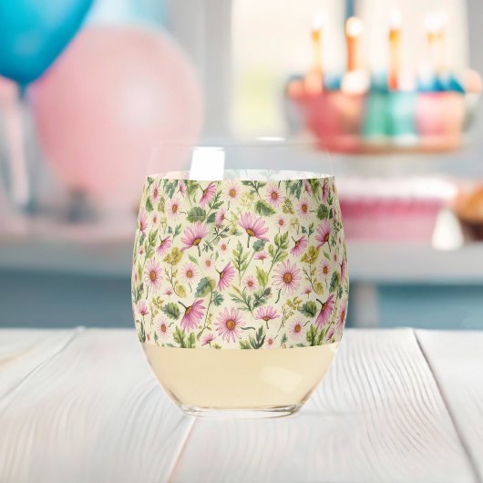 Spring Floral Baby Dusche Weinglas Ohne Stiel (Insitu (Baby Party))
