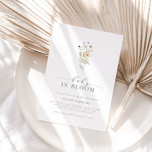 Spring Floral Baby in Bloom Baby Dusche Einladung