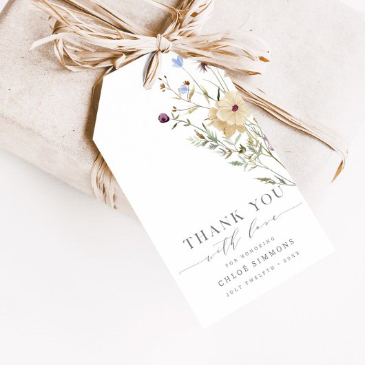 Spring Floral Baby in Bloom Baby Dusche Vielen Dan Geschenkanhänger