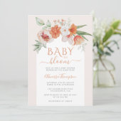 Spring Floral Baby in Bloom Wildblume Babydusche Einladung (Stehend Vorderseite)