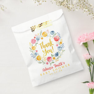 Spring Floral Baby Shower Fevor Bag - April Dusche Geschenktütchen