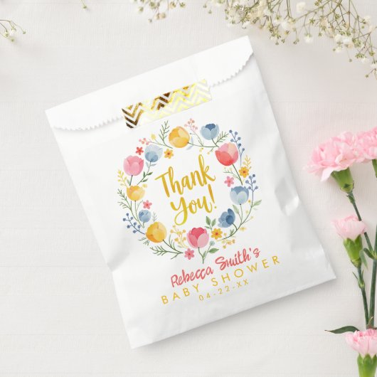 Spring Floral Baby Shower Fevor Bag - April Dusche Geschenktütchen (Versiegelt)