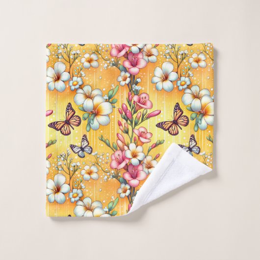 Spring Floral  Badhandtuch Set (Waschlappen)