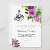 Spring Floral Blossom Baby Girl Einladung (Vorderseite)