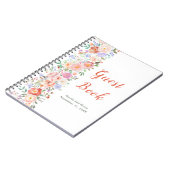 Spring Floral Blume Wedding Guest Book Notizblock (Linke Seite)