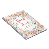 Spring Floral Blume Wedding Guest Book Notizblock (Rechte Seite)