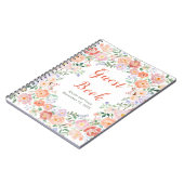 Spring Floral Blume Wedding Guest Book Notizblock (Linke Seite)
