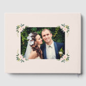 Spring Floral Blush Wedding Foto Guestbook Gästebuch (Rückseite)