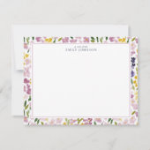 Spring Floral Border Note Card Einladung (Vorderseite)