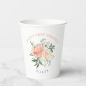 Spring Floral Bouquet Baby Brautparty Pappbecher (Vorderseite)