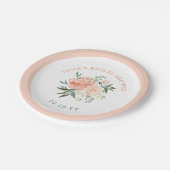 Spring Floral Bouquet Brautparty Pappteller (Schrägansicht)