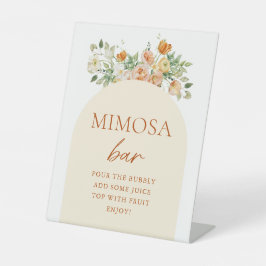 Spring Floral Brautparty Mimosa Bar Sign Sockelschild