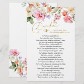 Spring Floral Bridal Shower Drink If Game Cards (Vorne/Hinten)