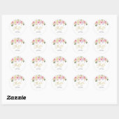 Spring Floral Bridal Shower Thank You Sticker (Blatt)