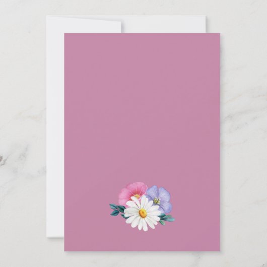 Spring Floral Bridal Tee Brautparty Einladung (Rückseite)