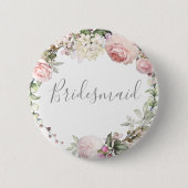 Spring Floral Bridesmaid Button (Vorderseite)