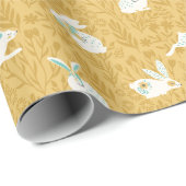 Spring Floral Bunnies Geschenkpapier (Rolleneckpunkt)