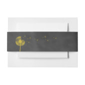 Spring Floral Chalkboard Bauchband Einladungsbanderole (Vorderseite Beispiel)