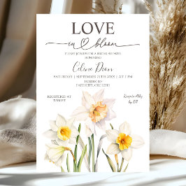 Spring Floral Daffodil Bridal Shower  Einladung