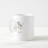 Spring Floral DANK YOU Gift Fügen Sie TEXT wie gew Kaffeetasse (Vorderseite Links)