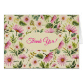 Spring Floral Dankeschön Card (Vorderseite (Horizontal))