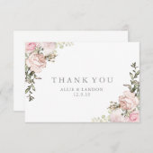 Spring Floral Dankeschön Card Dankeskarte (Vorne/Hinten)