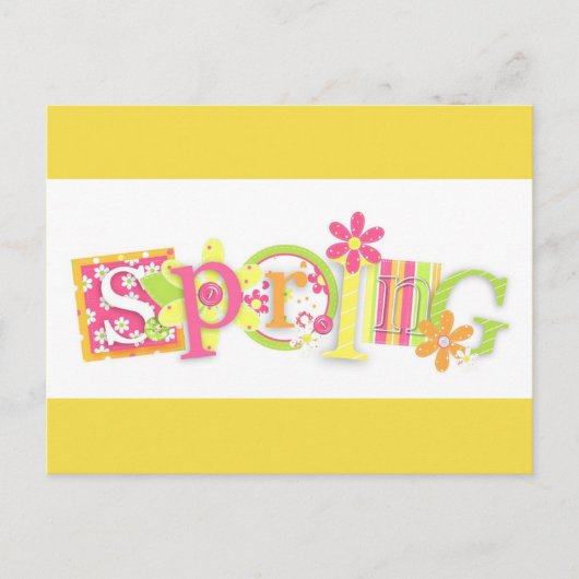 SPRING Floral Design Postkarte (Vorderseite)