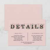 Spring Floral Details Enclosure Card Begleitkarte (Vorne/Hinten)