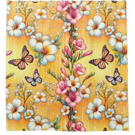 Spring Floral  Duschvorhang (Vorderseite)