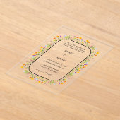 Spring Floral Elegante Wedding Acryleinladungen (Ablage )