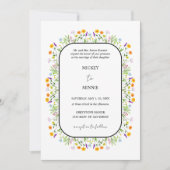 Spring Floral Elegante Wedding Einladung (Vorderseite)