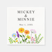 Spring Floral Elegante Wedding Serviette (Vorderseite)