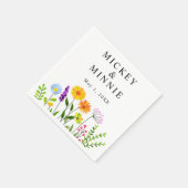 Spring Floral Elegante Wedding Serviette (Ecke)