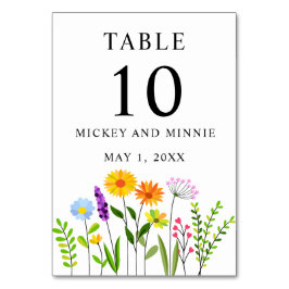 Spring Floral Elegante Wedding Tischnummer