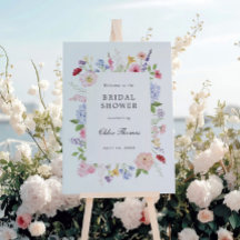 Spring Floral Frame Bridal Shower