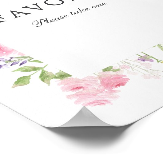 Spring Floral Frame Favours Poster (Ecke)