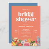 Spring Floral Garden Party Brautparty Einladung (Vorne/Hinten)