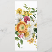 Spring Floral Garden Party Menu Menükarte (Rückseite)