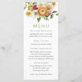 Spring Floral Garden Party Menu Menükarte (Vorderseite)