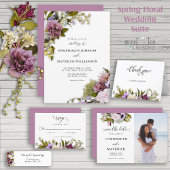 Spring Floral Greenerity Wedding Einladung