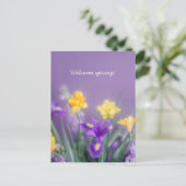 Spring Floral Greeting, pastel aesthetic Postkarte (Stehend Vorderseite)