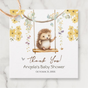 Spring Floral Hegehog Oh Baby Dusche Geschenkanhänger