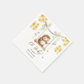 Spring Floral Hegehog Oh Baby Dusche Serviette (Ecke)