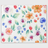 Spring Floral I Geschenkpapier (Flach)