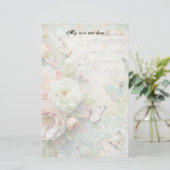 Spring Floral Letter Sheets Stationery Briefpapier (Stehend Vorderseite)